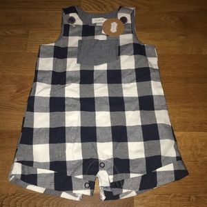 NWT Gingham Overalls